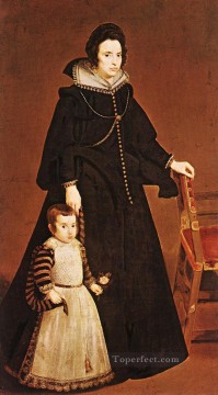 Doña Antonia de Ipenarrieta y Galdós y su hijo Luis retrato Diego Velázquez Pinturas al óleo